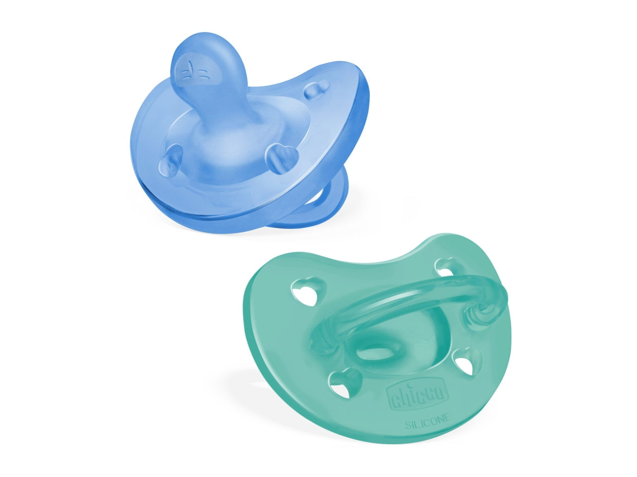 Set di 2 gommotti physio soft azzurro 6-16m, Adatto per 6-16 mesi Chicco