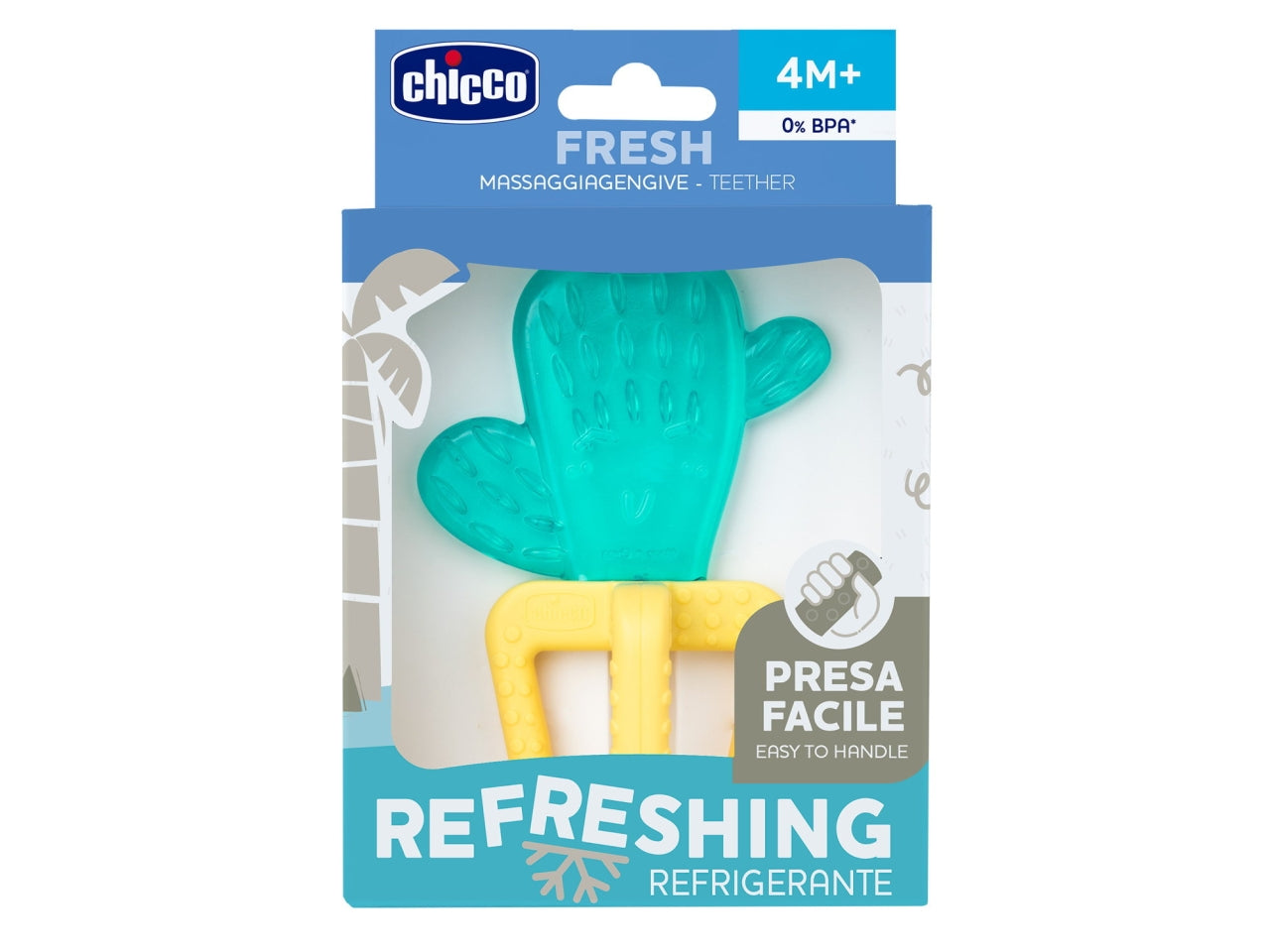 Massaggiagengive refrigerante neutro 4m+, Colore: azzurro e giallo | Chicco
