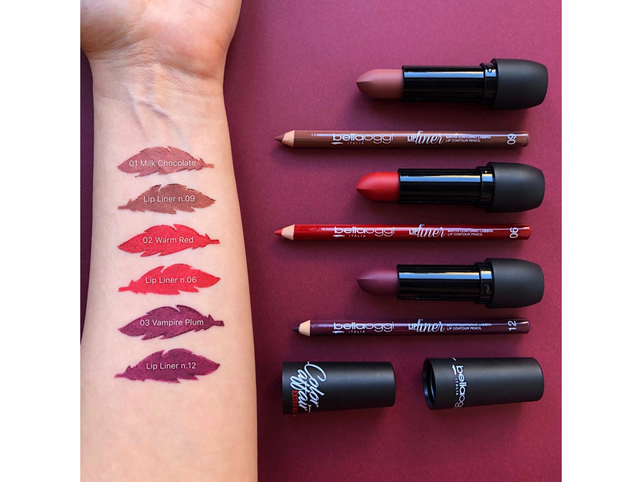 Matita labbra per contorno preciso - Lip Liner - Viola - Bellaoggi