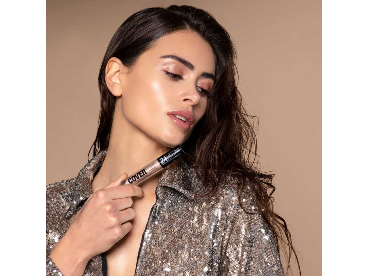 Correttore Liquido Alta Coprenza Cover Pro 24H - Finish Naturale, Barriera Protettiva, Alta Coprenza - Nougat - Bellaoggi