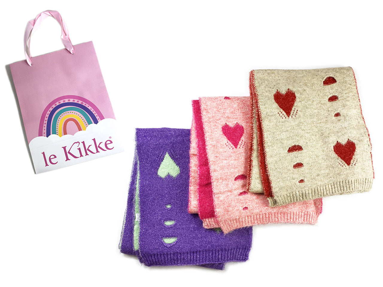 Sciarpa bimba le kikke con cuori