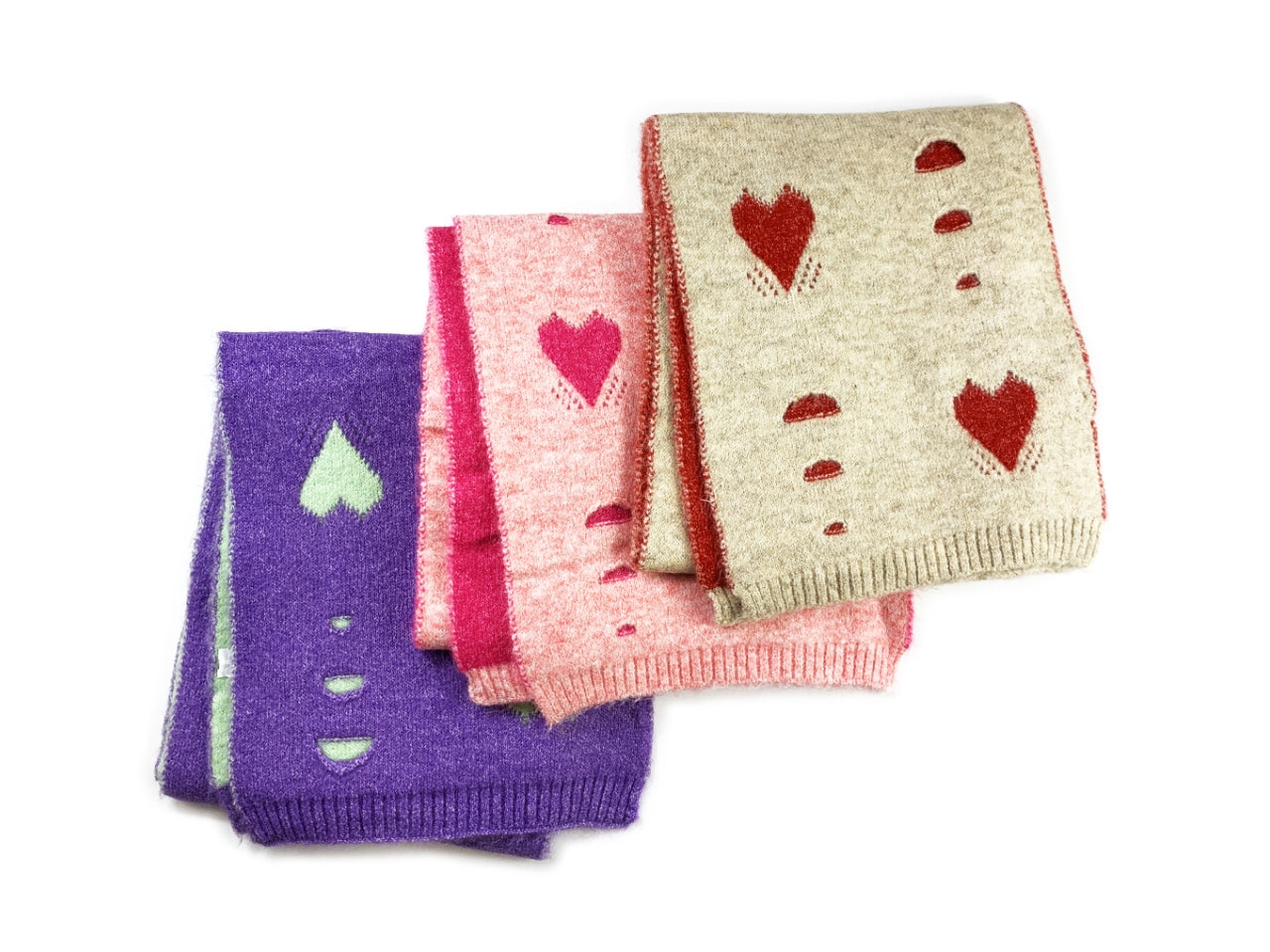 Sciarpa bimba le kikke con cuori