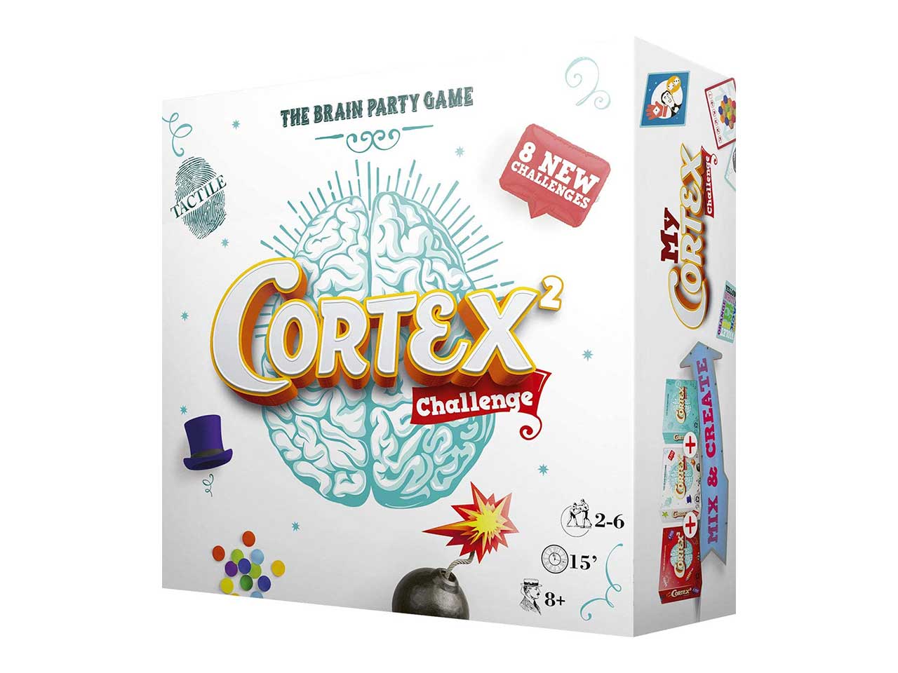 CortexÂ² Challenge Bianco: Sfide Intellettuali in un Gioco da Tavolo per 2-6 Partecipanti, Dai 8 Anni in su, Versione Italiana - Asmodee
