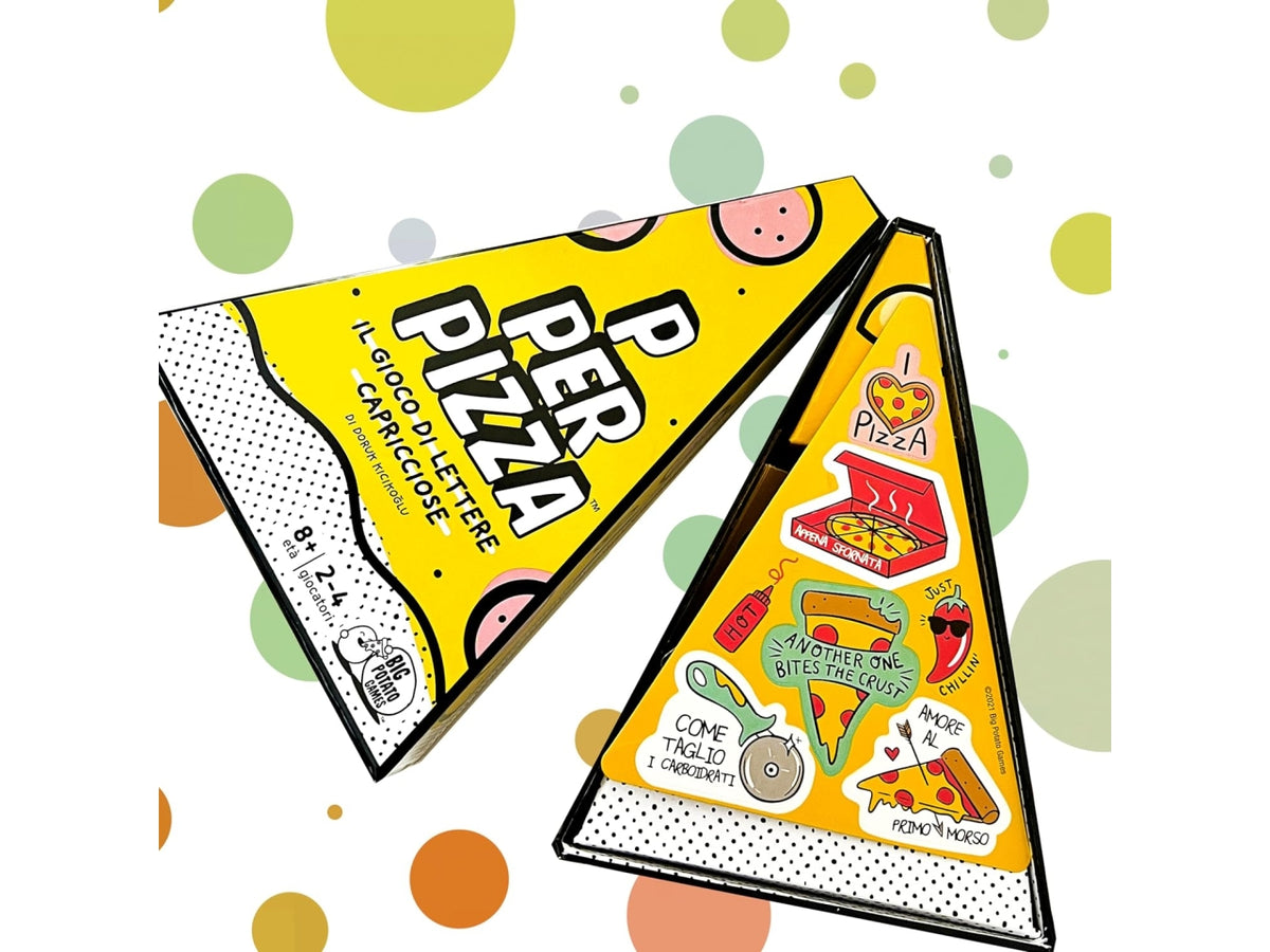 P per Pizza, gioco di carte da 2 a 4 giocatori per ragazzi di 8+ anni
