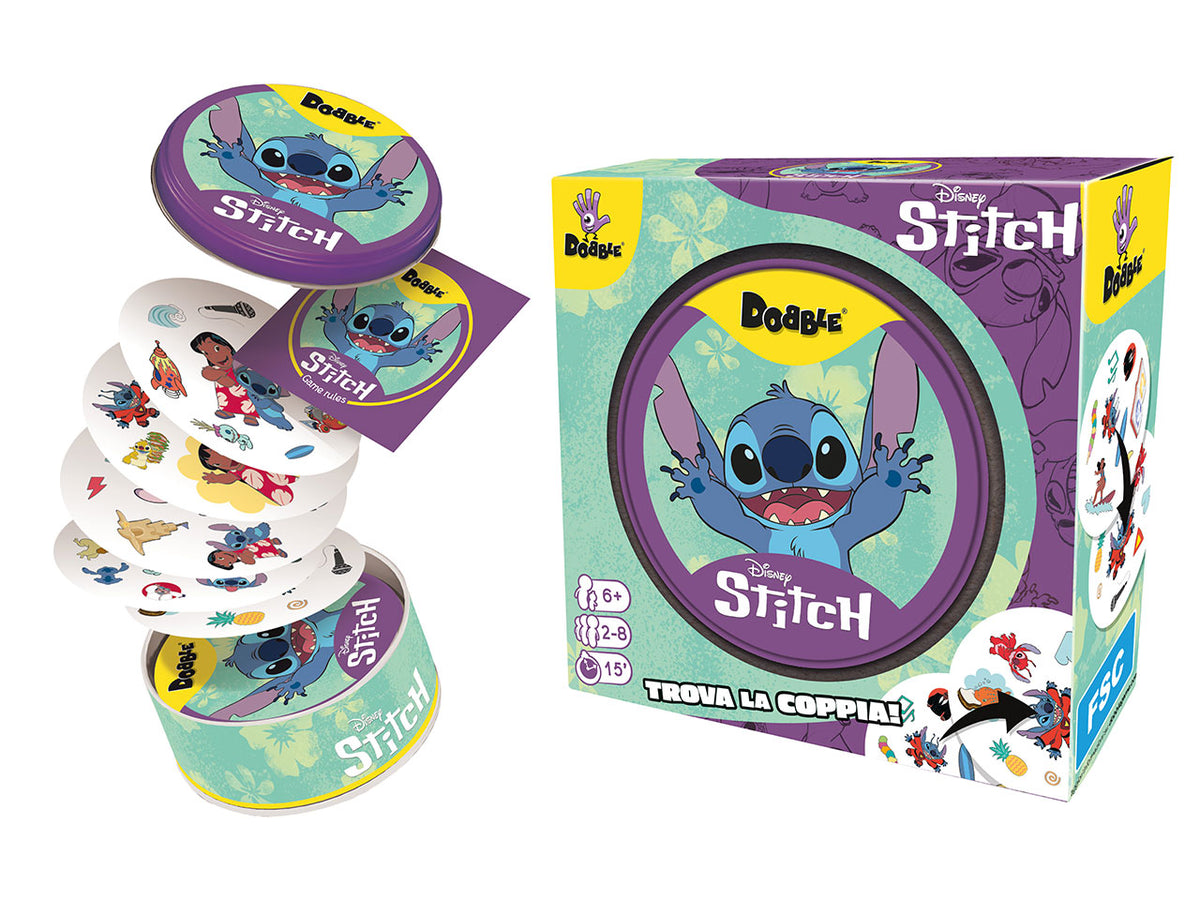 Gioco da tavolo Dobble party game Lilo & Stitch Disney in italiano etÃ  7+ | Asmodee