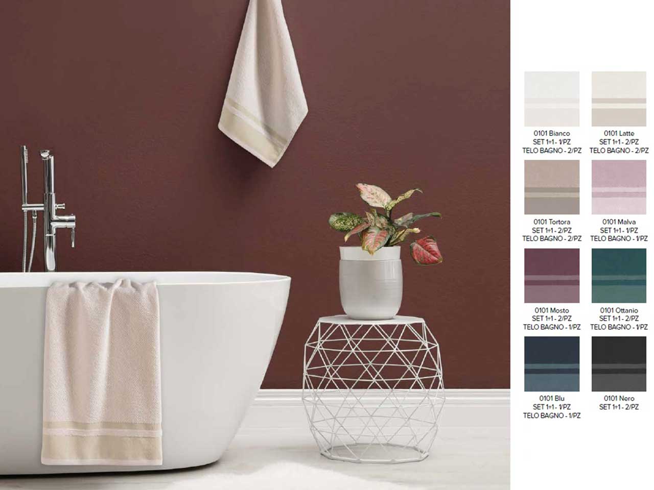 Braga set 1+1 spugna jacquard assortiti