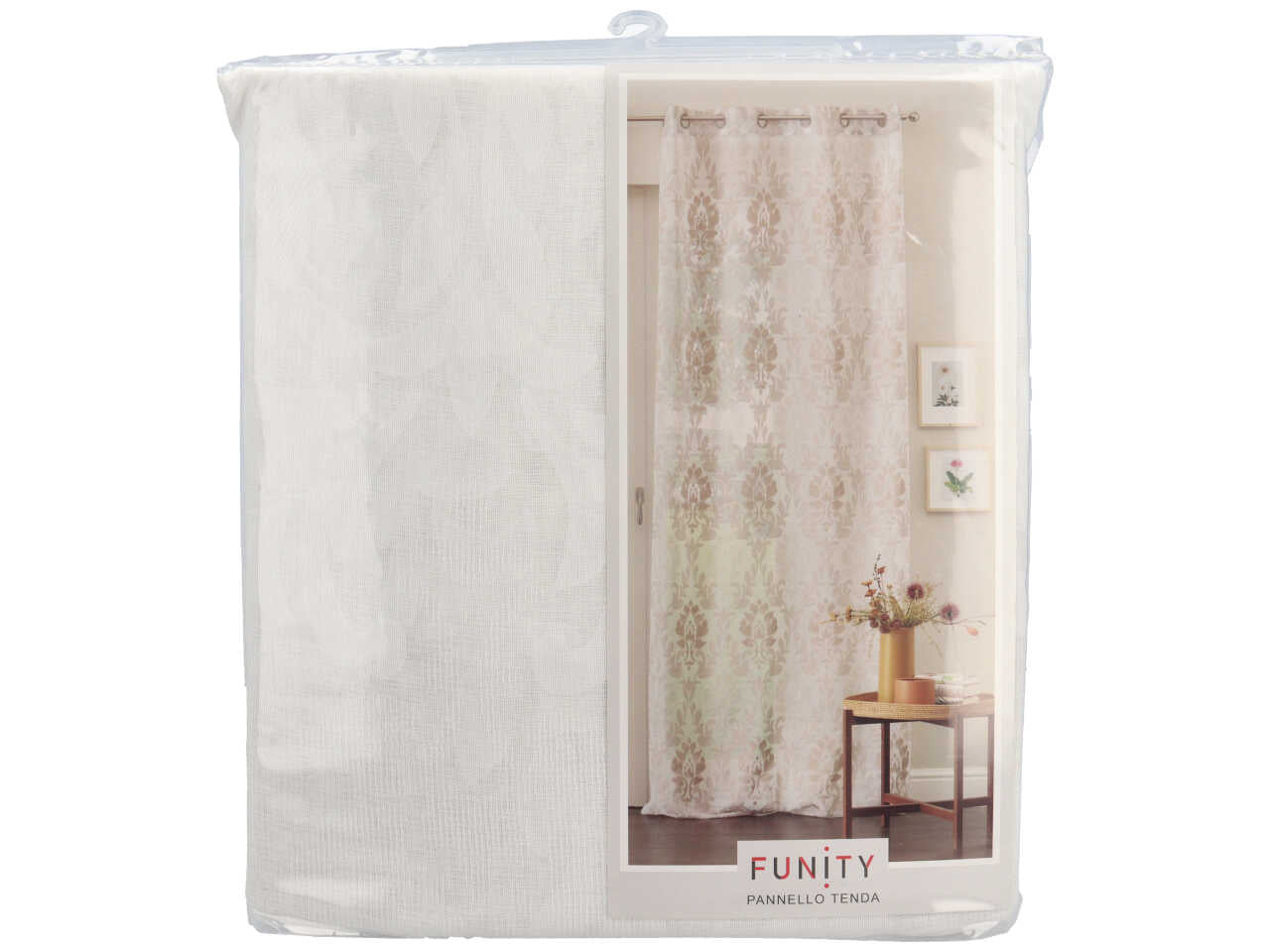 Elsa tenda c/borchie 140x280cm bianco