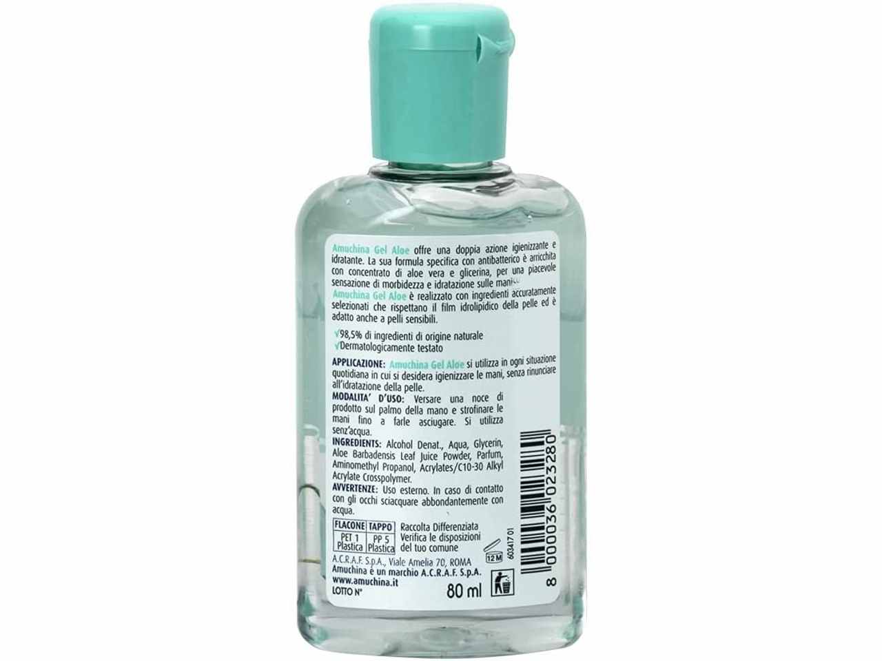 Amuchina gel aloe 80ml$