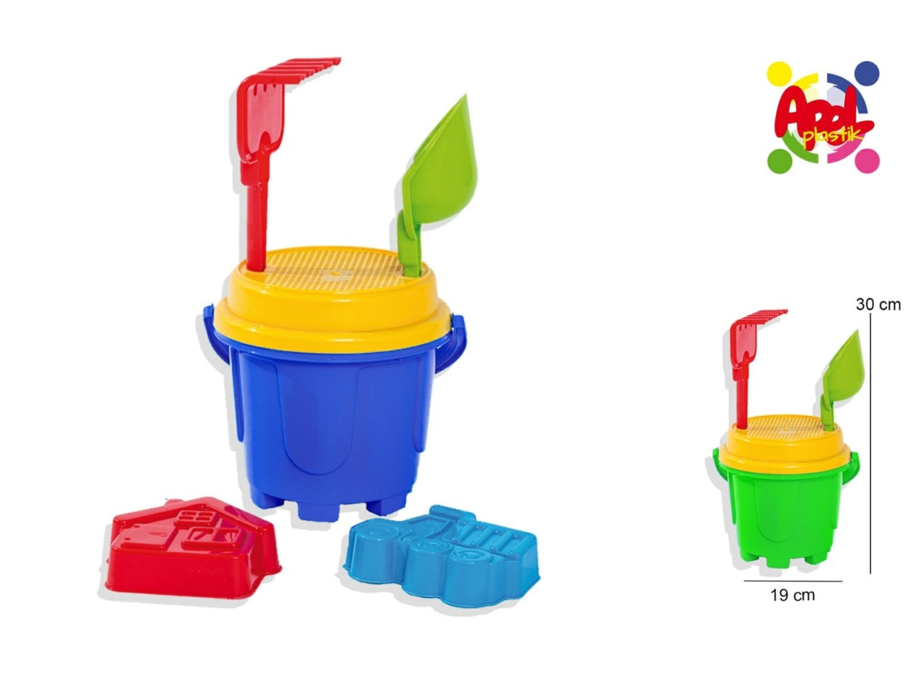 Set giochi da spiaggia con castello