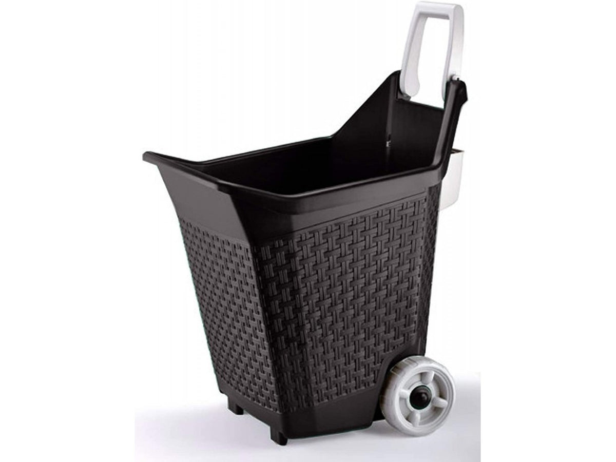 Carrello multiuso Kart con 2 ruote 76 lt. cacao per fogliame, legna e mangime