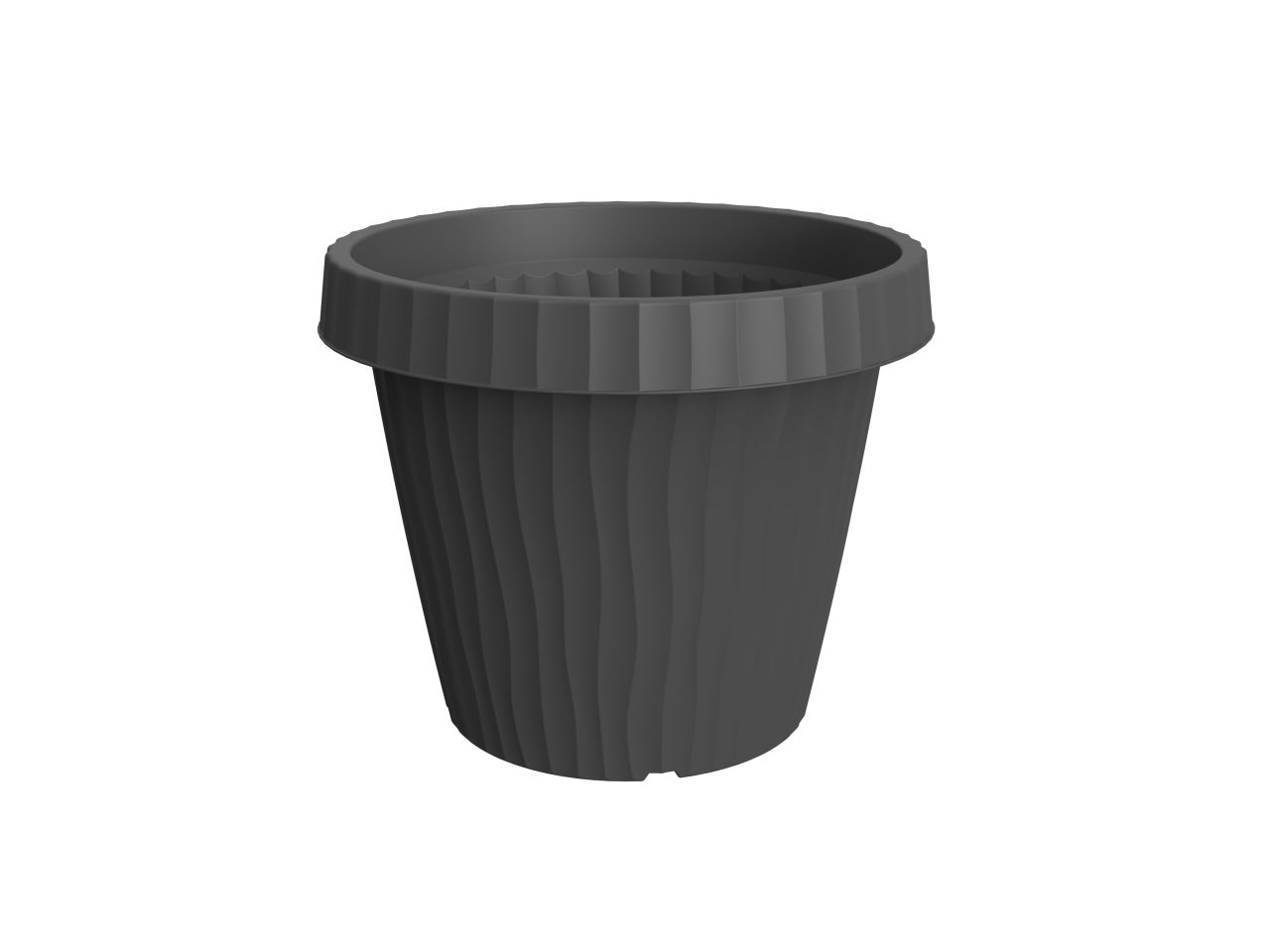 Vaso onda d.30cm colore grafite