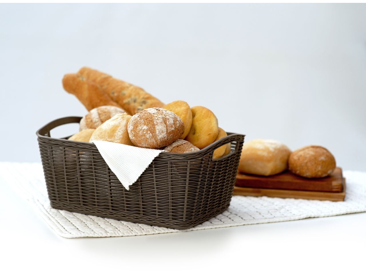 Contenitore la canestrina colore tortora