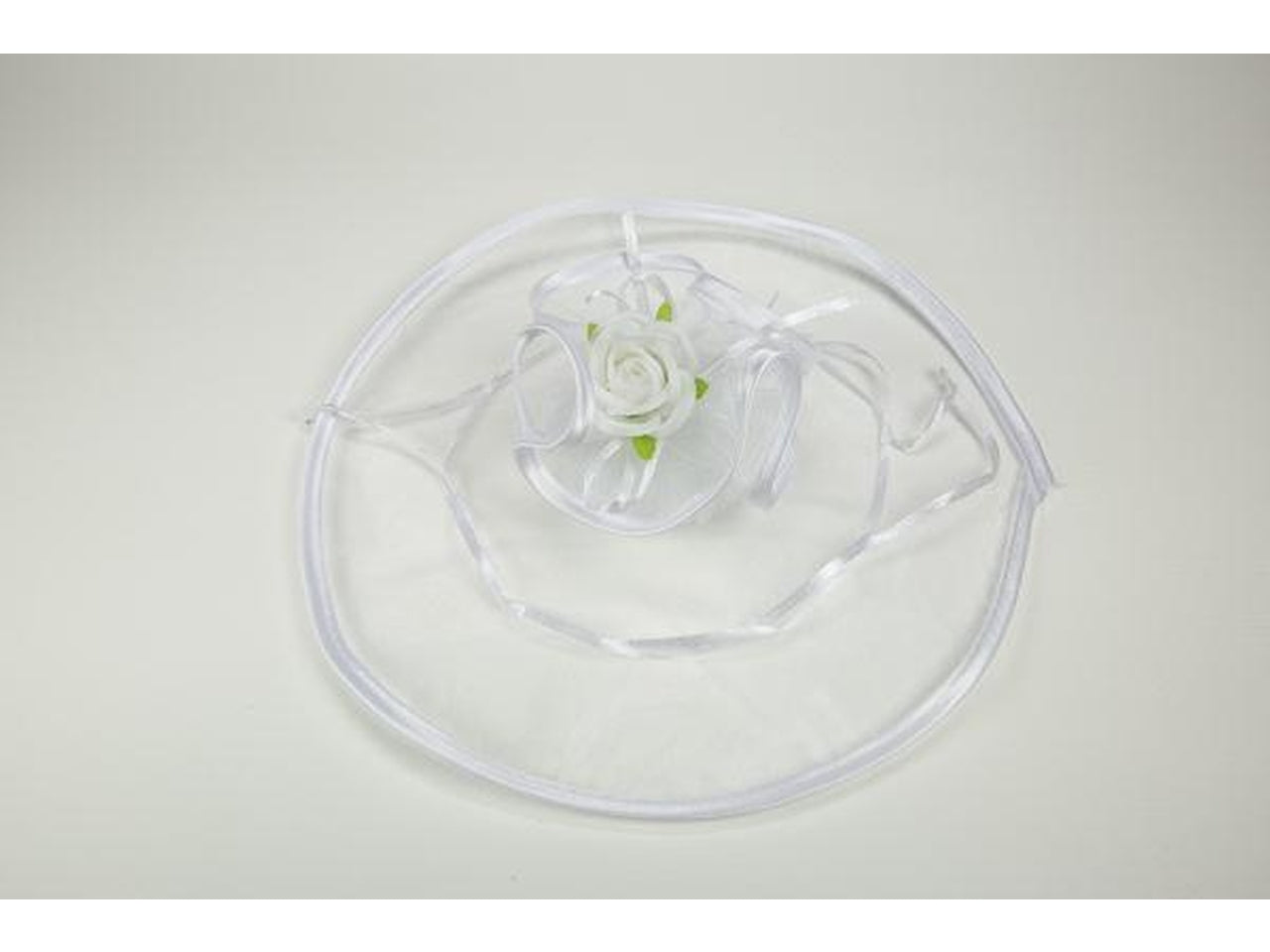 Velo sbiego raso con tirante t. misura 23cm bianco