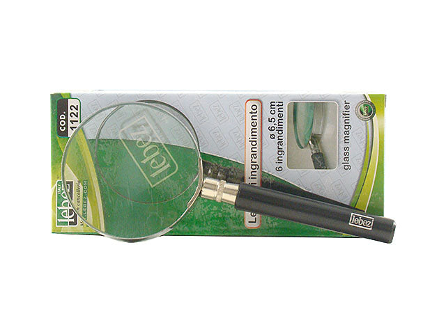 Lente di ingrandimento lebezin plastica nero Ã¸ 6,5cm 165x20x75mm