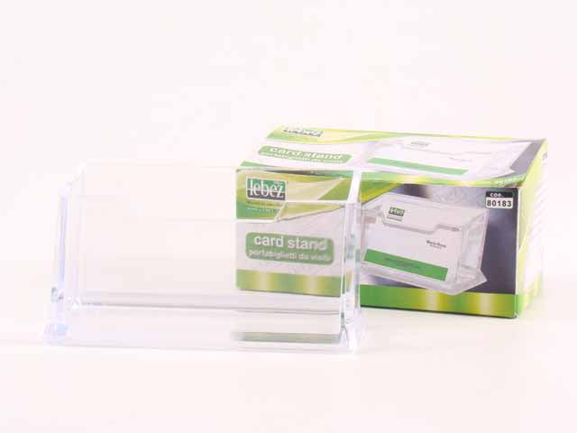 Portabiglietto da visita in plexiglass  trasparente 11x55x48 cm lebez