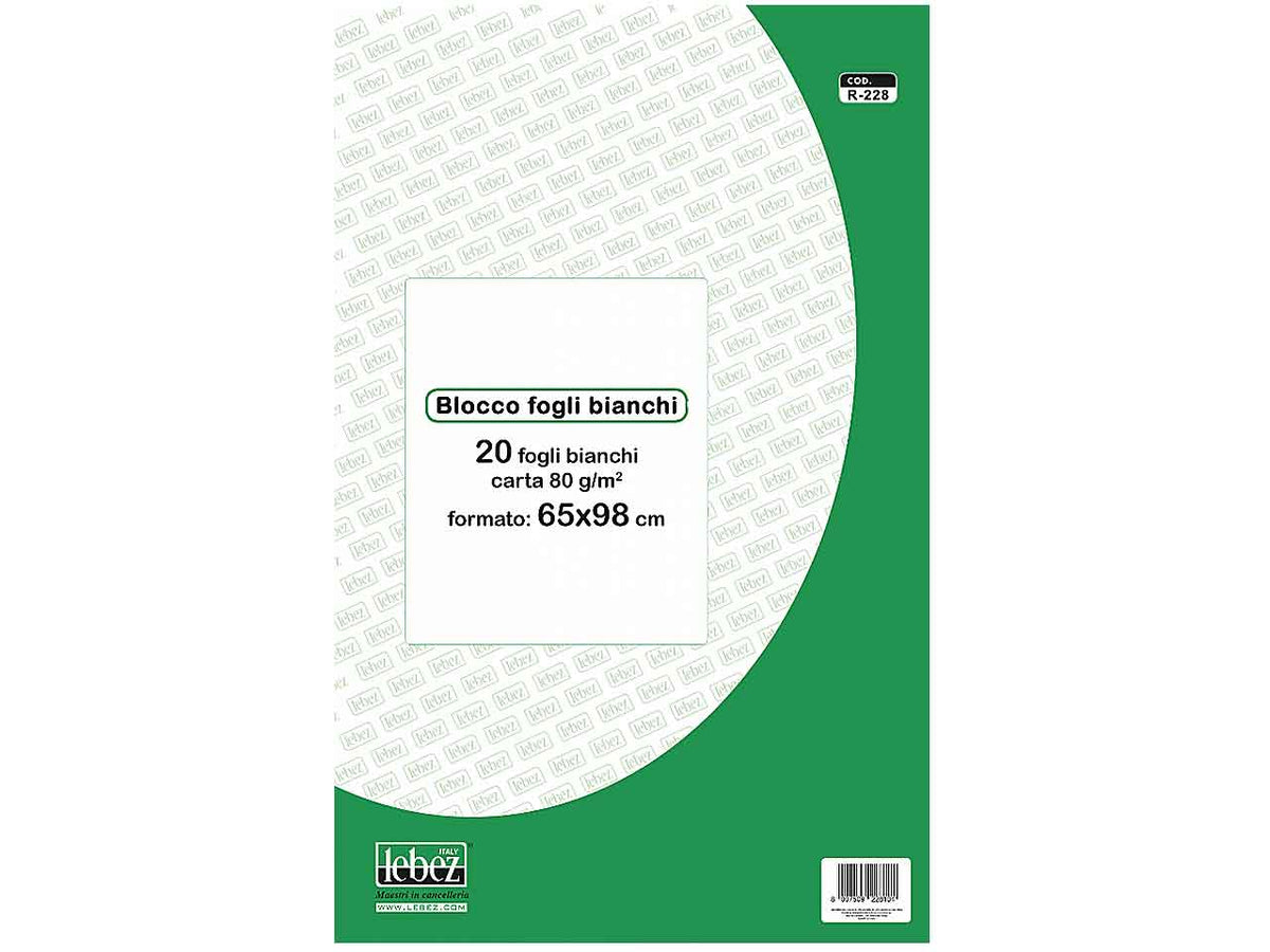 Blocco per lavagna 20 fogli bianchi 65X98 cm