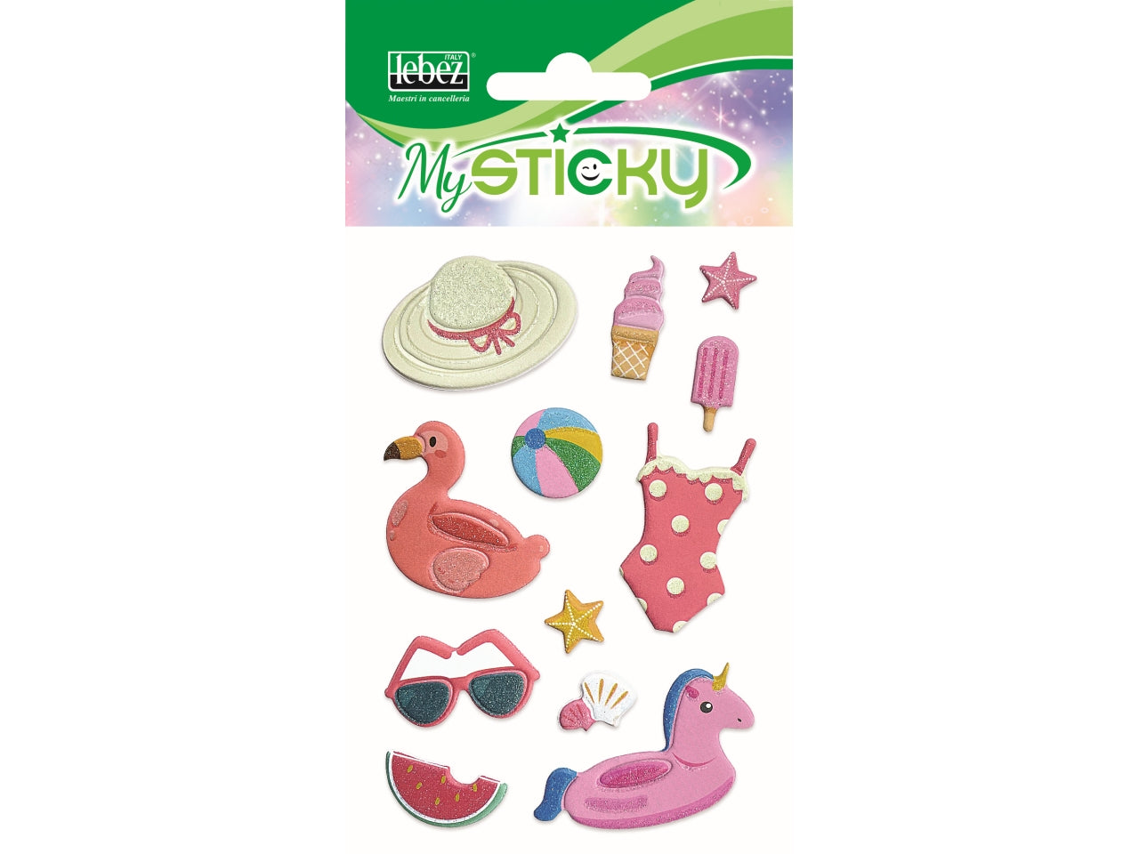 Stickers 3D bambini assortiti in plastica gommata - MySticky