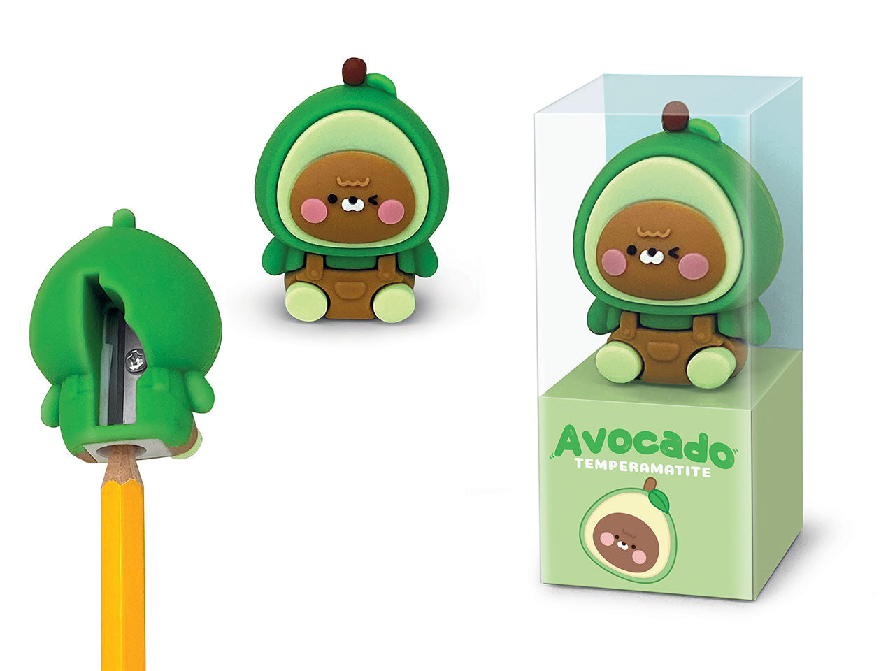 Temperino avocado verde in plastica morbida - Lebez