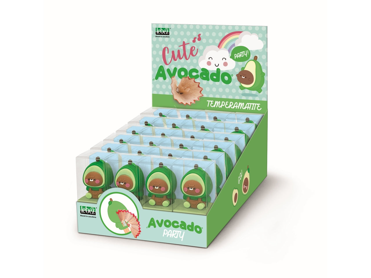 Temperino avocado verde in plastica morbida - Lebez