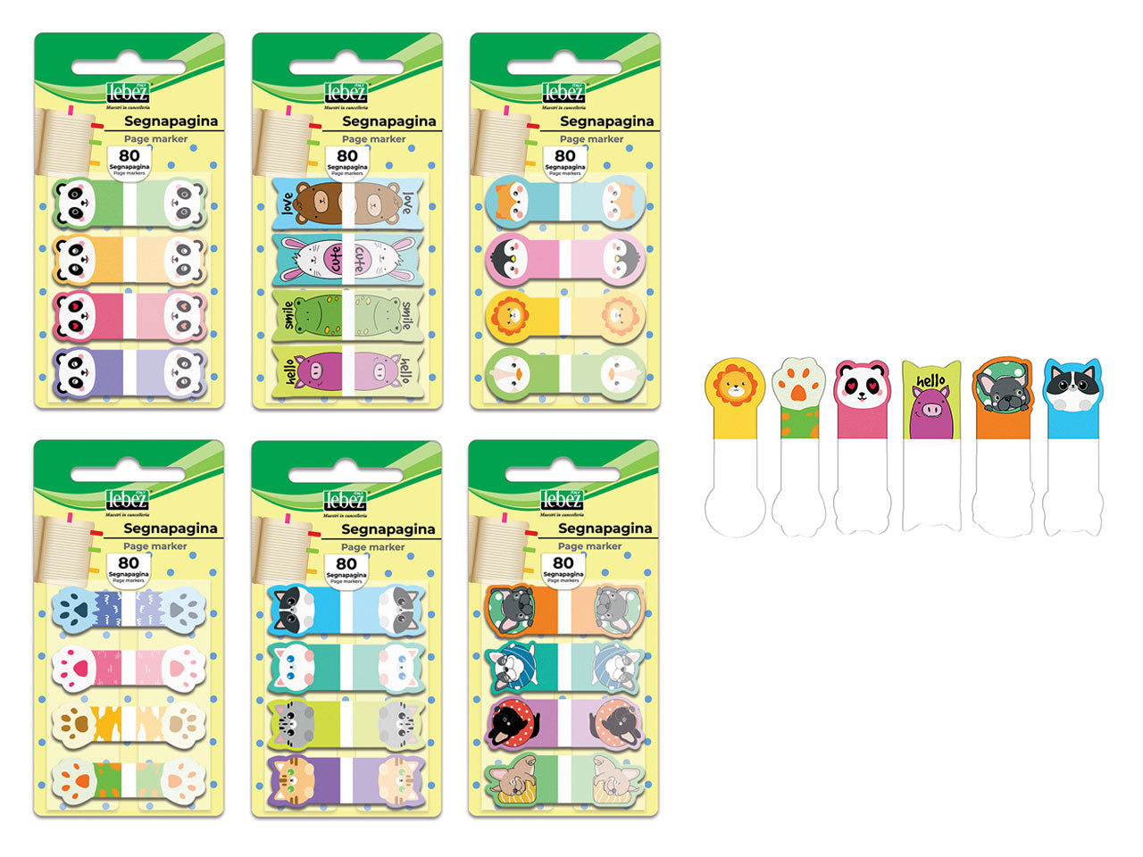 Segnapagina adesivi con 80 fogli