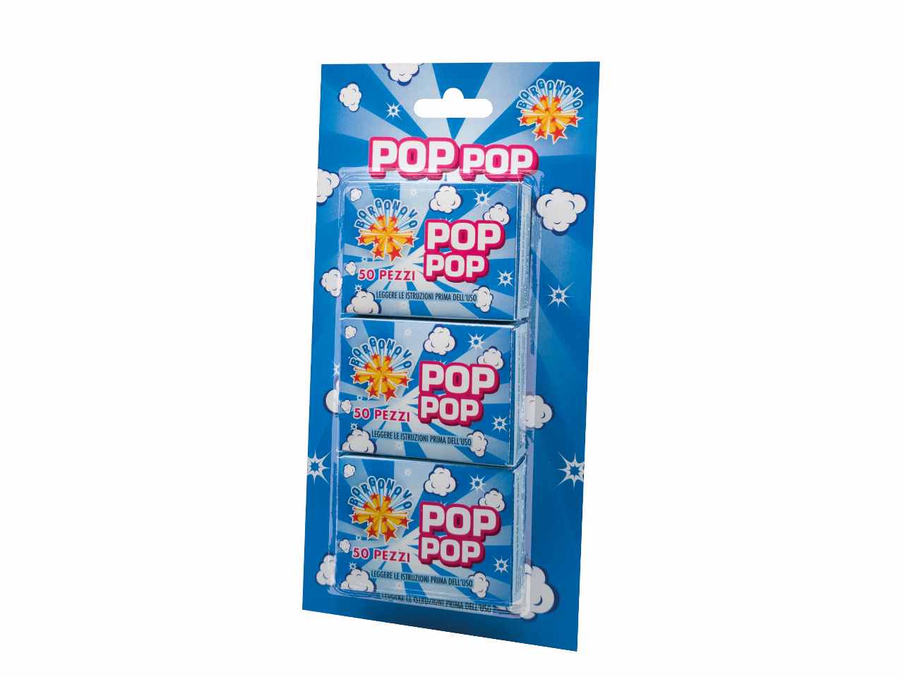 Pop pop blister da 3 scatole di petardi