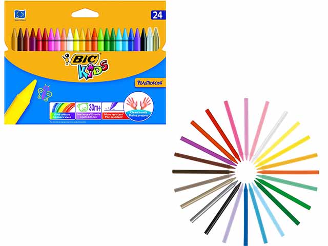 Colori cera plastidecor 24 pezzi 829772