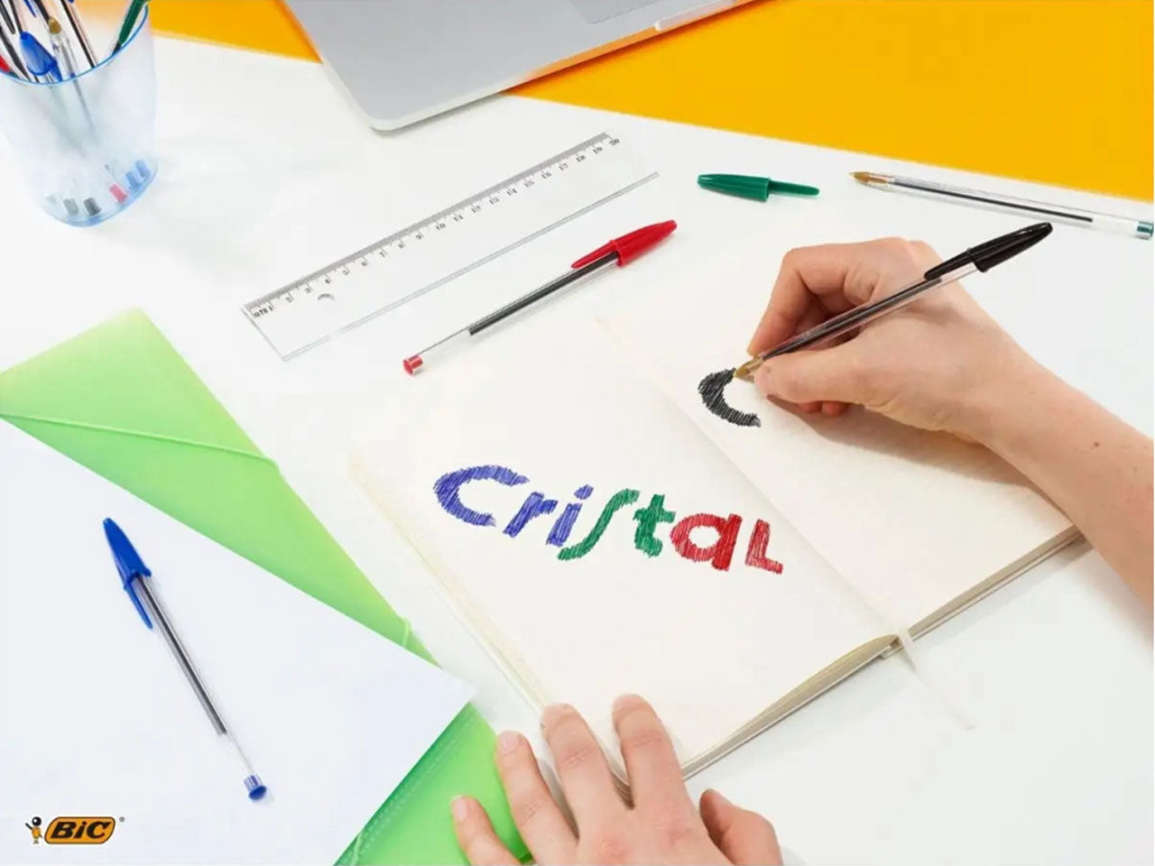 Penna Bic Cristal Original a sfera colori assortiti, tratto 1.00 mm, confezione 5 pezzi