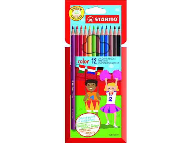 Matite Colorate Esagonali STABILO Color Set da 12 Punta 2.5 mm
