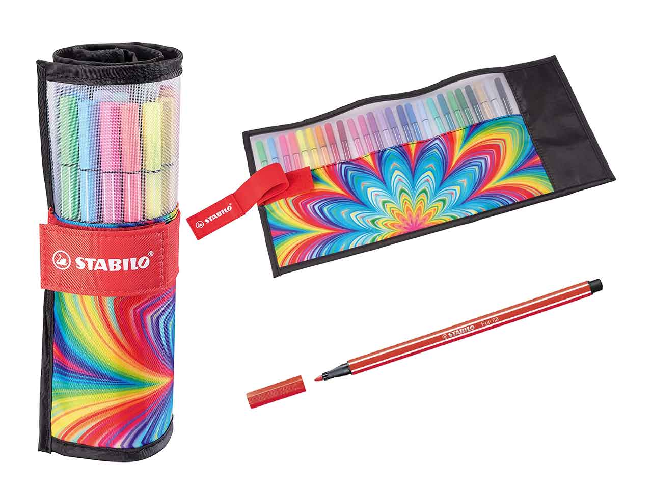 Pennarello STABILO Pen 68 Rollerset con 25 Colori Assortiti ARTY Edition Punta Media
