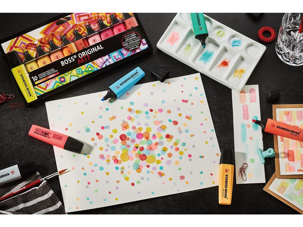 Evidenziatori Stabilo boss original punta a scalpello, tratto 2/5 mm, 23 pezzi assortiti - Stabilo