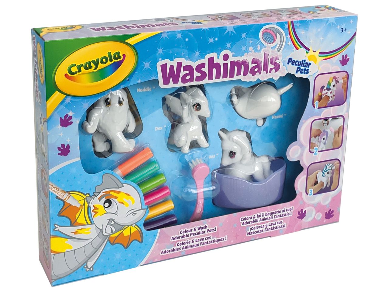 Washimals Pets Set Cuccioli da colorare Crayola set attivitÃ 