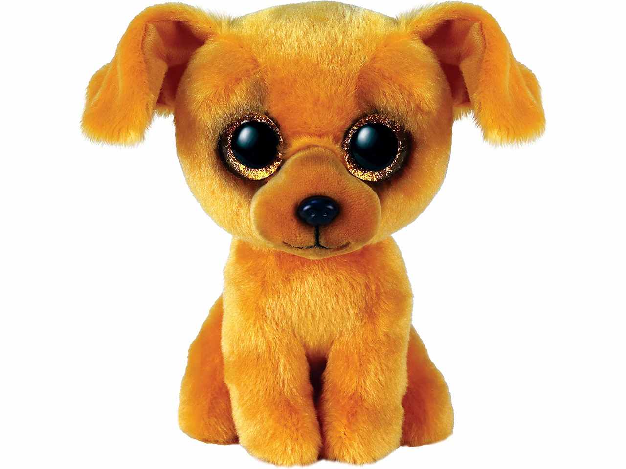 Peluche Ty Beanie Boos Zuzu Cane con occhioni glitterati dorati marrone chiaro 15 cm