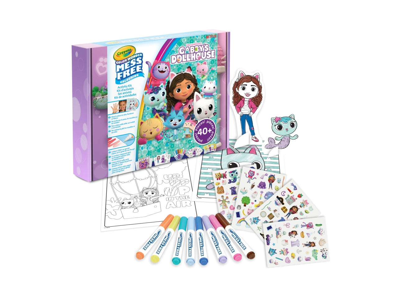 Activity set color wonder gabby's dollhouse