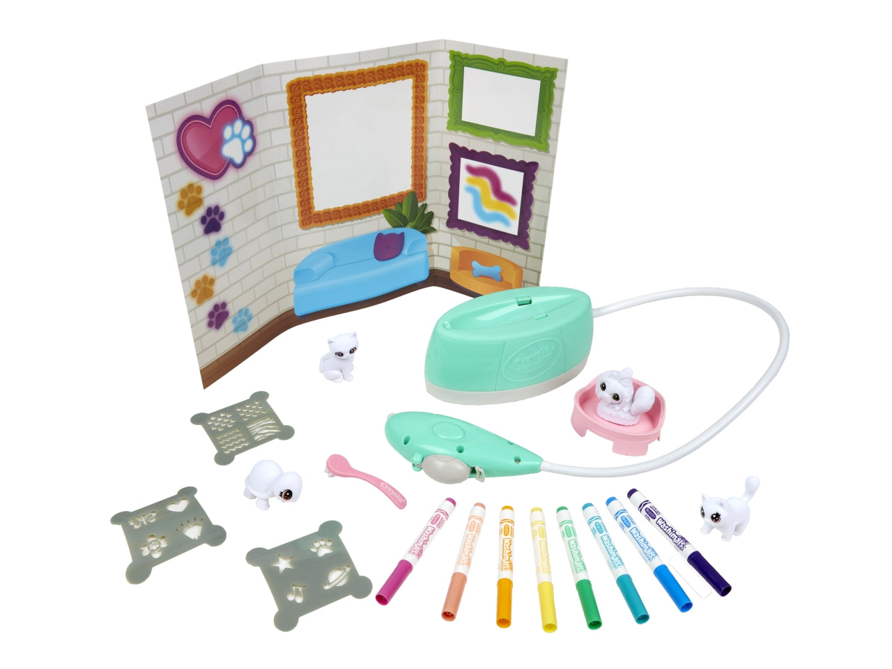 Washimals Pets Spray Boutique - Set con Accessori, Azzurro e Bianco, EtÃ  3+, Crayola $