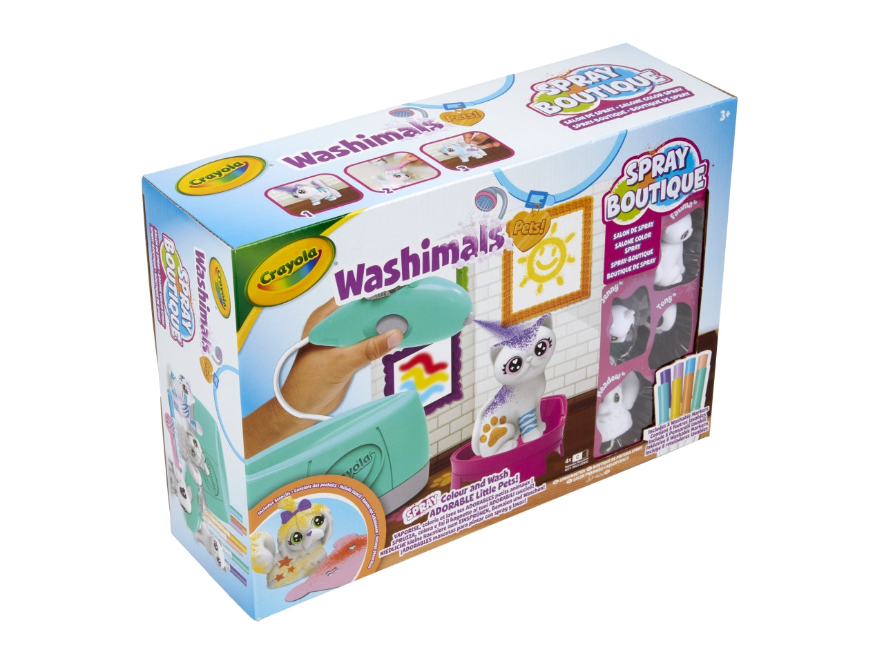 Washimals Pets Spray Boutique - Set con Accessori, Azzurro e Bianco, EtÃ  3+, Crayola $