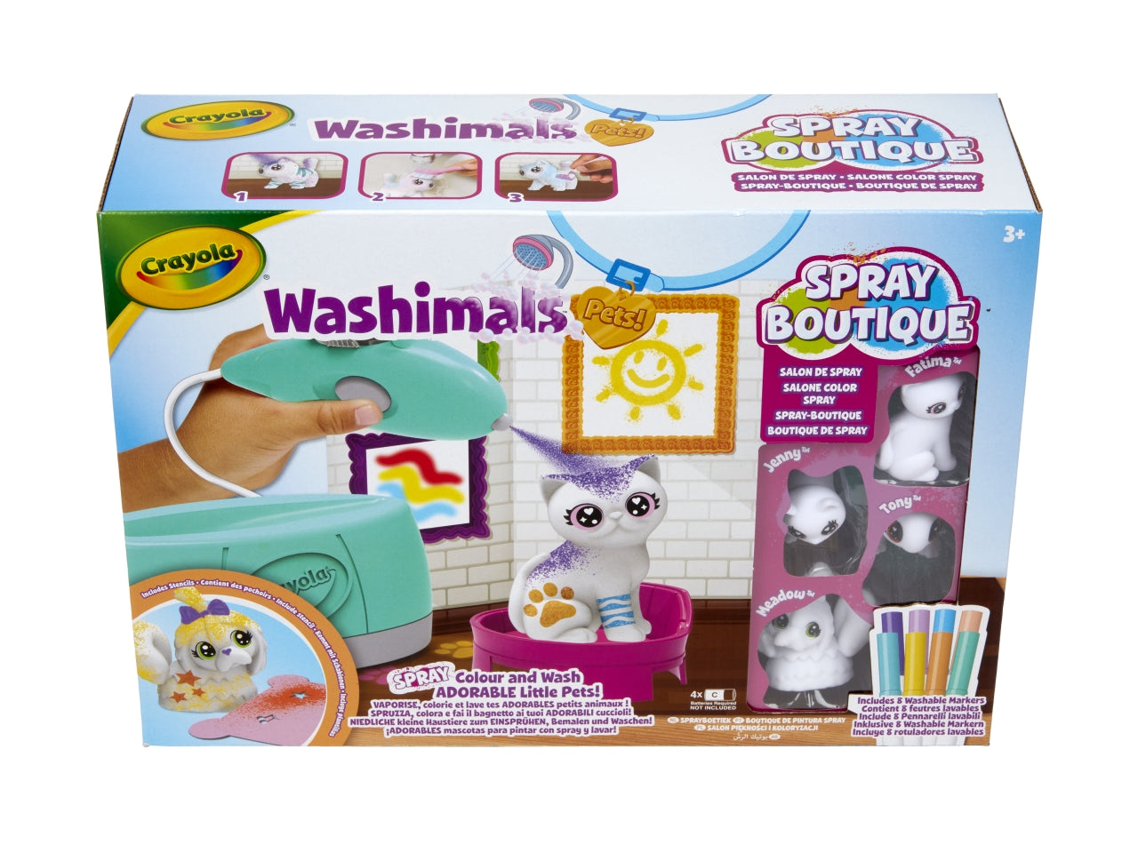 Washimals Pets Spray Boutique - Set con Accessori, Azzurro e Bianco, EtÃ  3+, Crayola $