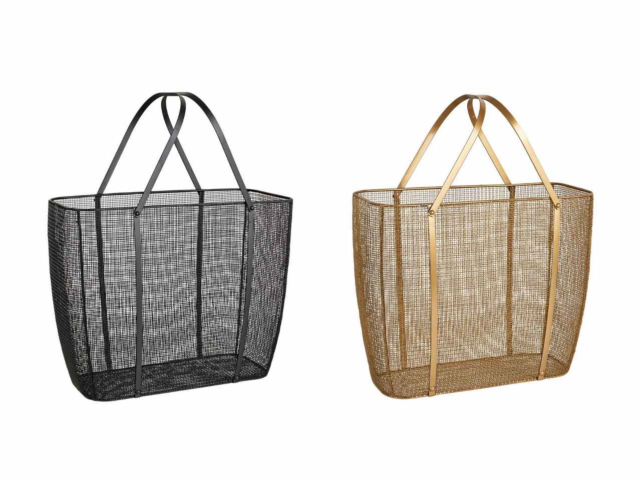 Porta riviste linea zaira stile atmosphere in acciaio verniciato a polvere epossidica set da 2 pezzi misure small 36x16xh.44cm large 40x18xh.49cm