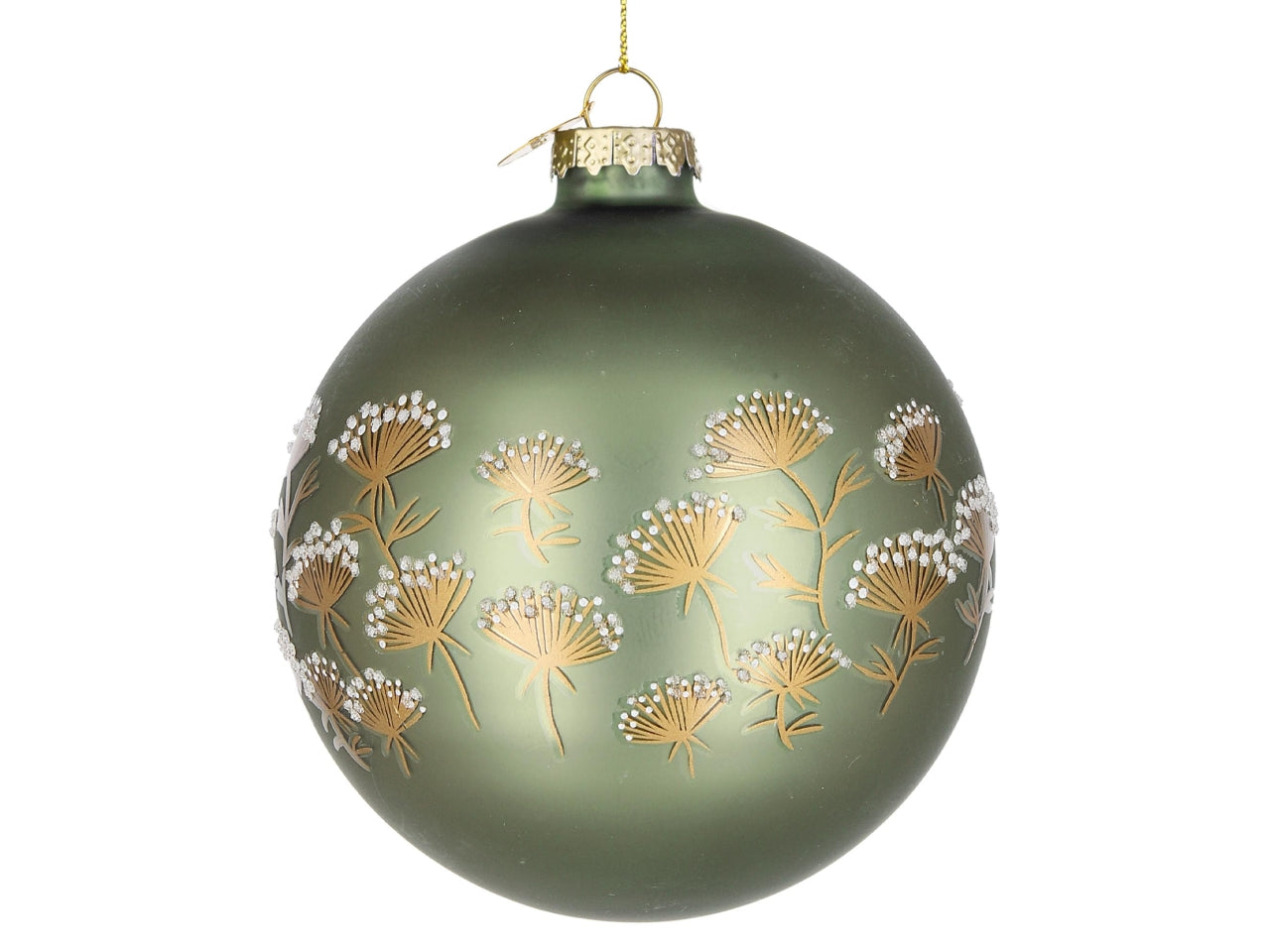 Palla in vetro d.10cm achillea verde