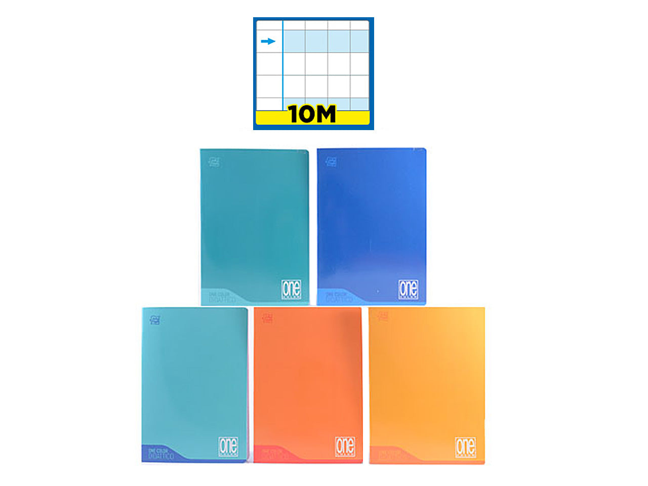 Quaderni maxi one color didattico Blasetti formato A4 rigatura 10M 100gr/m adatto ai disgrafici 18 fogli + risguardo - la confezione contiene 6 quaderni in 3 diversi colori