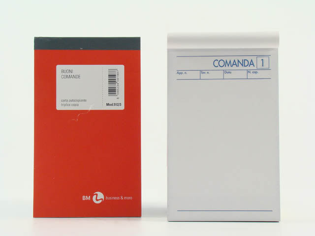 Blocco comande carta chim.512/3