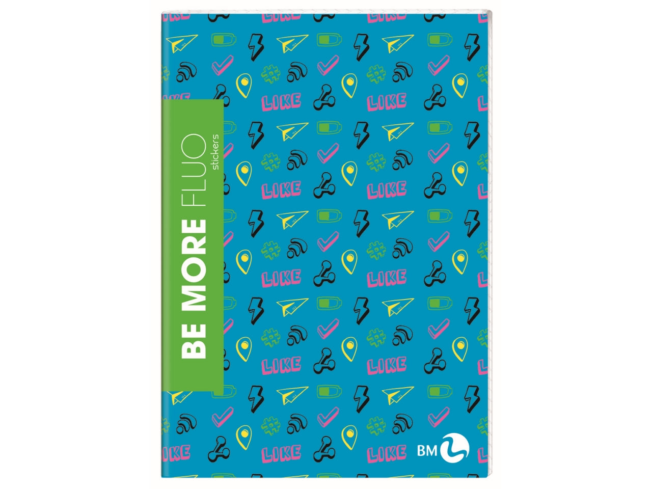 Quaderni maxi fluo linea be more different formato 21x29,7, pagine 72+r, rigatura c confezione da 10 quaderni