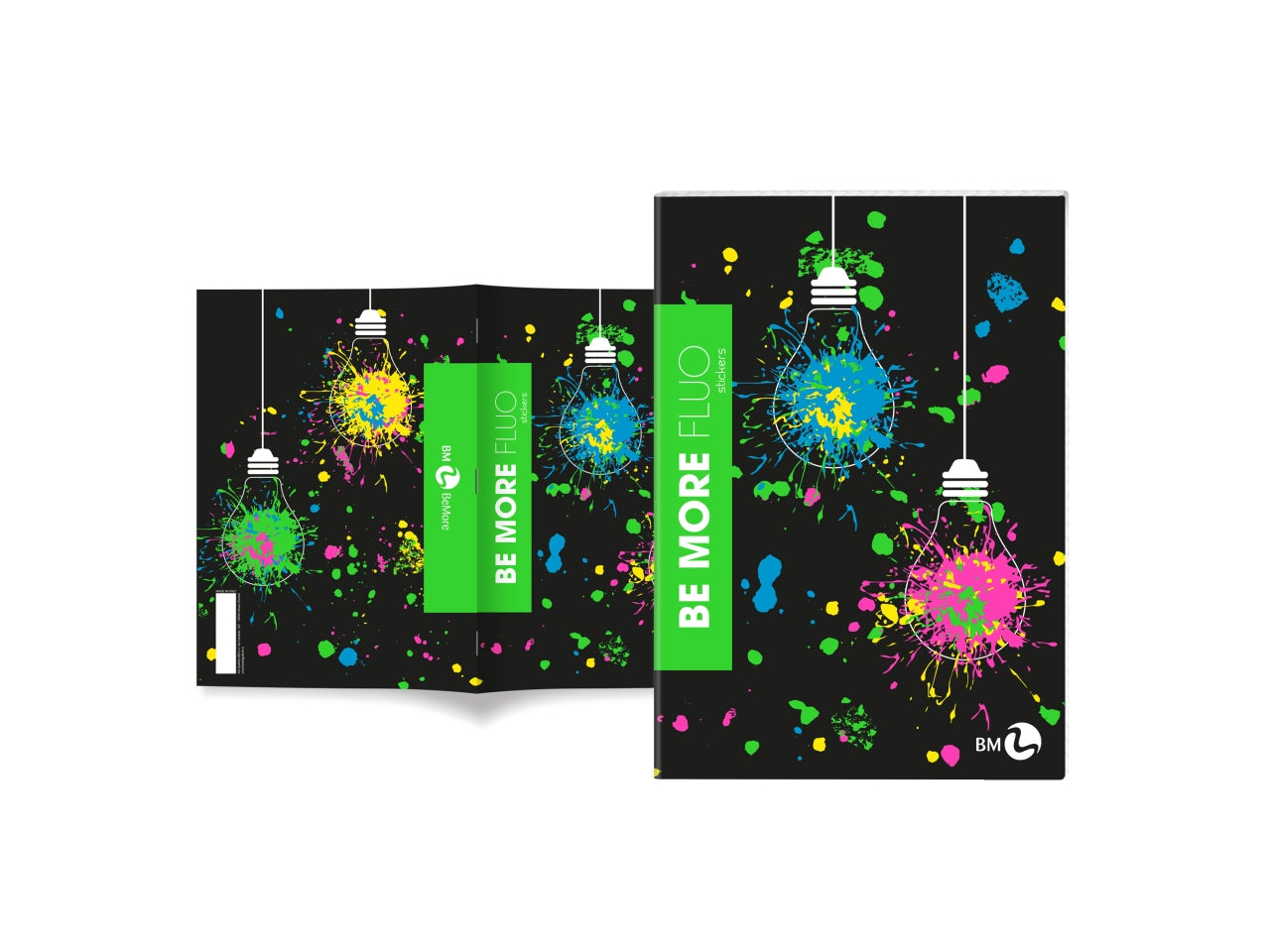 Quaderni maxi fluo linea be more different formato 21x29,7, pagine 72+r, rigatura 5 mm confezione da 10 quaderni