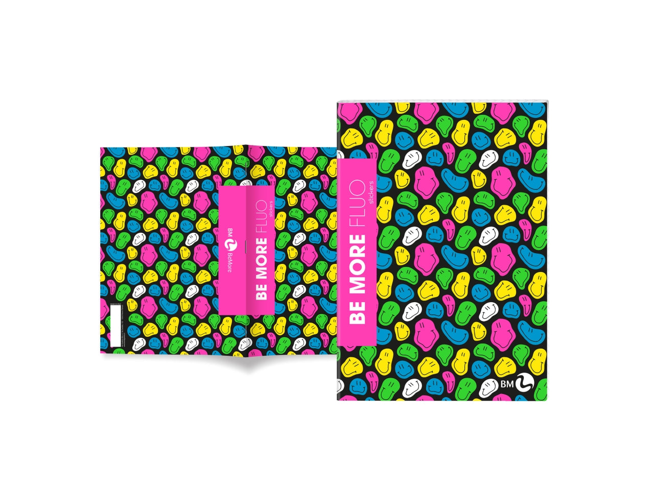 Quaderni maxi fluo linea be more different formato 21x29,7, pagine 72+r, rigatura 5 mm confezione da 10 quaderni