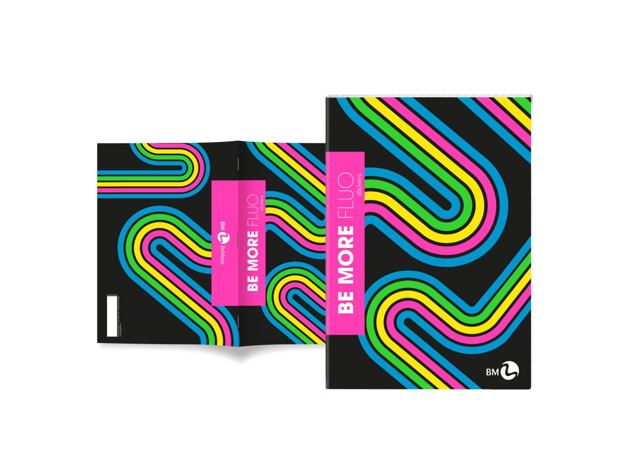 Quaderni maxi fluo linea be more different formato 21x29,7, pagine 72+r, rigatura 5 mm confezione da 10 quaderni