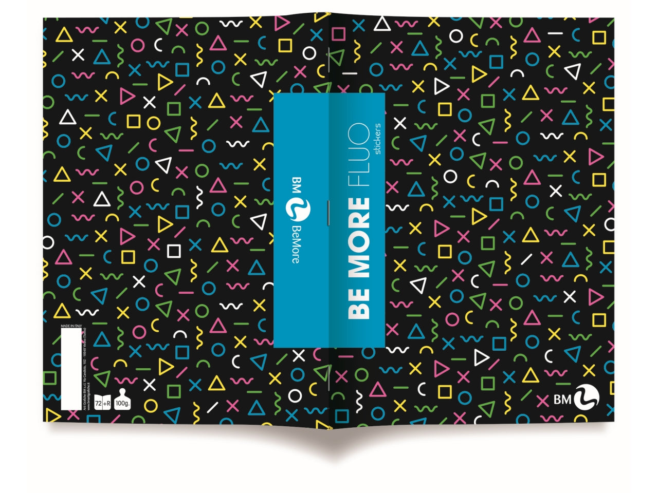 Quaderni maxi fluo linea be more different formato 21x29,7, pagine 72+r, rigatura 5 mm confezione da 10 quaderni