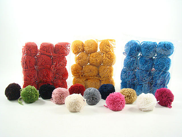 Pom pom lana 6cm 12 pezzi kk1335/6/12