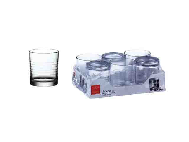 Arena bicchiere acqua da 24cl, set 6 bicchieri trasparenti