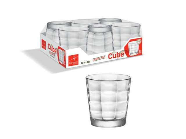 Cube bicchieri acqua 6 pezzi 128755