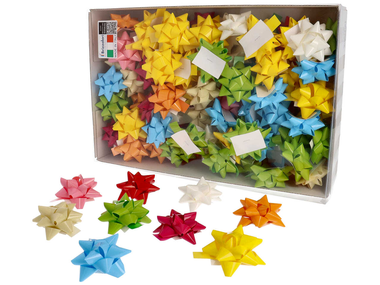 Coccarde tipo laccato 3107 14mm assortite la confezioni contiene 100 coccarde