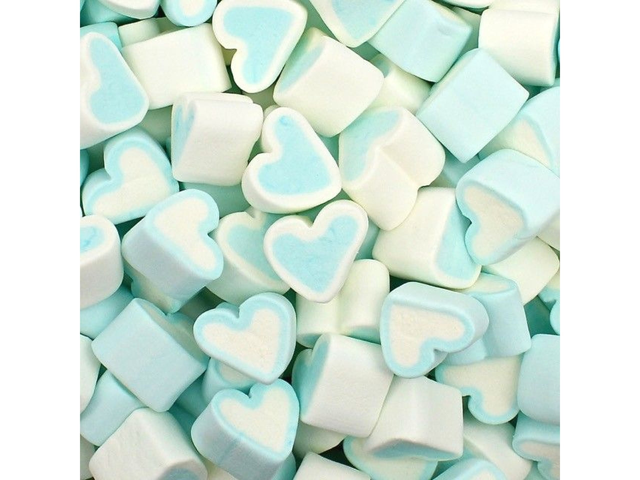 Marshmallow estruso mix cuori azzurri - 1000g